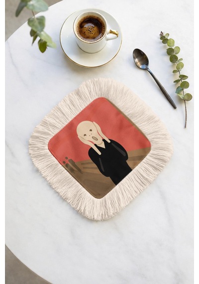 Modern Sanat Esintili Saçaklı Sunum Peçetesi-ikonik Ekspresyonist Rustik Krem Bardak Altlığı Mendil Pastel Kanyon Kumtaşı Modern Sanat Esintili Saçaklı Sunum Peçetesi-ikonik Ekspresyonist Rustik Krem Bardak Altlığı Mendil Pastel Kanyon Kumtaşı