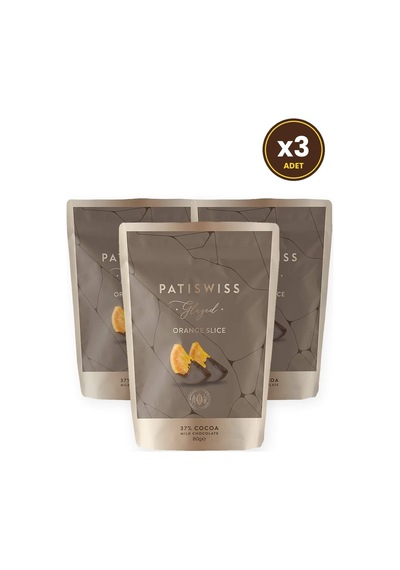 Sütlü Çikolatalı Yarım Kaplı Portakal Dilimi 80g X 3 Adet
