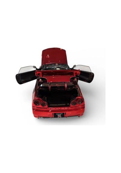 Hobbiez World 1/24 Nissan Gtr R34 - Metallick Red/black