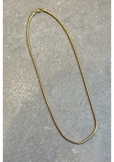 İtalyan Roma Tasarım Gold Altın Renk 316l Paslanmaz Çelik 50cm Kolye Altın