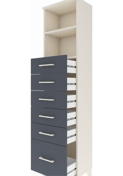 Arges Dolap 2 Raflı 6 Çekmeceli 44x30x182 Aytaşı-antrasit Aytaşı Arges Dolap 2 Raflı 6 Çekmeceli 44x30x182 Aytaşı-antrasit Aytaşı