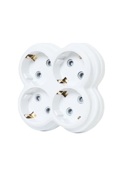 Dörtlü Topraklı Priz Çoklayıcı Fiş, 16a 250 Volt