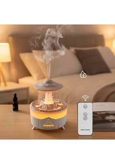 Çeşithane Yağmur Efektli Aroma Difüzör Uzaktan Kumandalı Ultrasonik Hava Nemlendirici