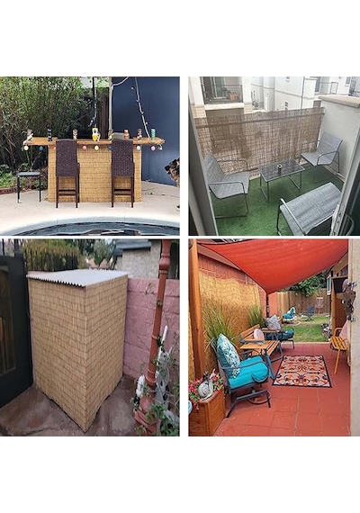 Bu Doğal Bambu Çit Perdesi, Balkon Ve Veranda İçin Dış Mekan Gizlilik Eskrim, Hafif Nefes Alan Rüzgar Bloğu, Arka Diğer