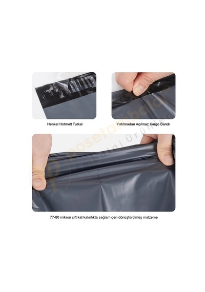 24x30+5 Cm 24x35 Cepsiz Kargo Poşeti 100 Adet