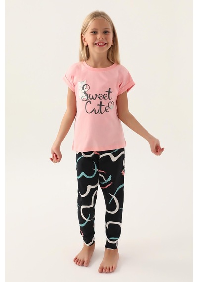 Roly Poly 3399 Garson Sweet Kız Çocuk Pijama Takımı SOMON