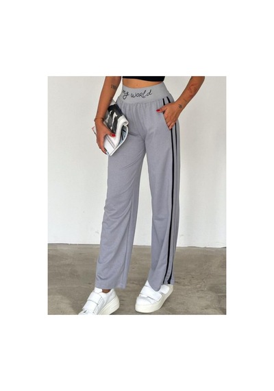 Çınar Boutique Şeritli Bol Paça Eşofmanaltı-gri - L Gri Gri