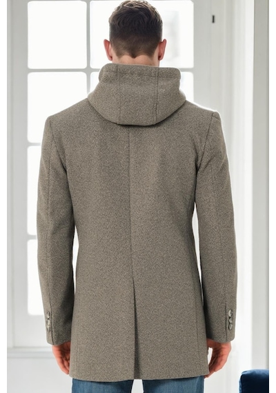 Plt9376 Dewberry Erkek Palto-koyu Gri-2