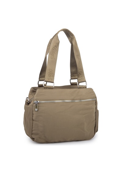 Nas Bag Kadın Çok Bölmeli Orta Boy Çapraz Omuz Çantası Haki 30x24 Cm Diğer