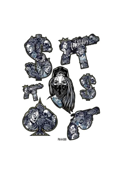 Los Angeles Dekor Tasarım A4 Çoklu Sticker Seti Diğer