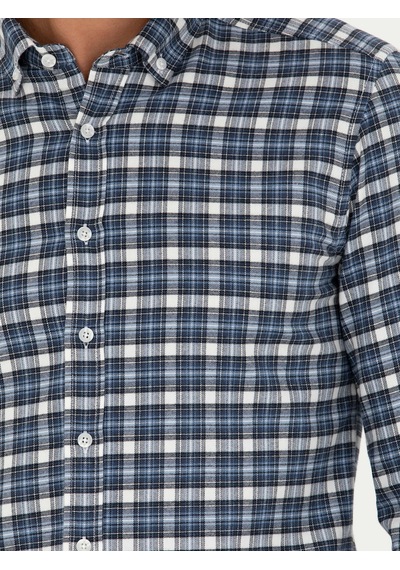 Cacharel Petrol Slim Fit Uzun Kollu Gömlek
