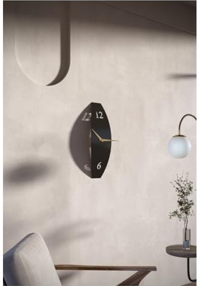 Mateen Metal 47-31cm Dekoratif Duvar Saati Kahve-yeşil-krem Mds-50 Myk2097-4 Diğer
