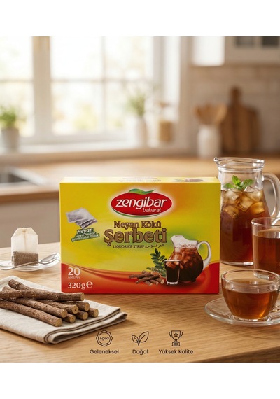 Zengibar Meyan Kökü Şerbeti 20 Adet 320 Gr Süzen Poşetli