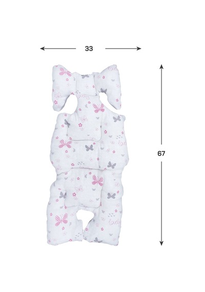 Ezh Collection 8011 Müslin Puset ve Oto Koltuğu Minderi Pembe-Gri