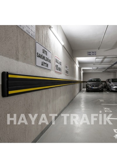 Otopark Kauçuk Duvar Koruma 3 Metre X 15 Cm