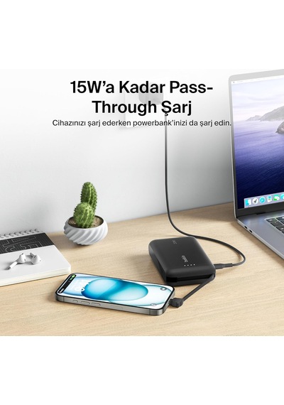 Boostcharge Power Bank, Entegre Kablolu Taşınabilir Şarj Cihazı 10k Pd 20w - Usb-c Güç Dağıtımı, İphone Power Bank İphone 17 Serisi, İpad Pro, Galaxy S25 Ve Daha Fazlası İçin Hızlı Şarj Boostcharge Power Bank, Entegre Kablolu Taşınabilir Şarj Cihazı 10k Pd 20w - Usb-c Güç Dağıtımı, İphone Power Bank İphone 17 Serisi, İpad Pro, Galaxy S25 Ve Daha Fazlası İçin Hızlı Şarj