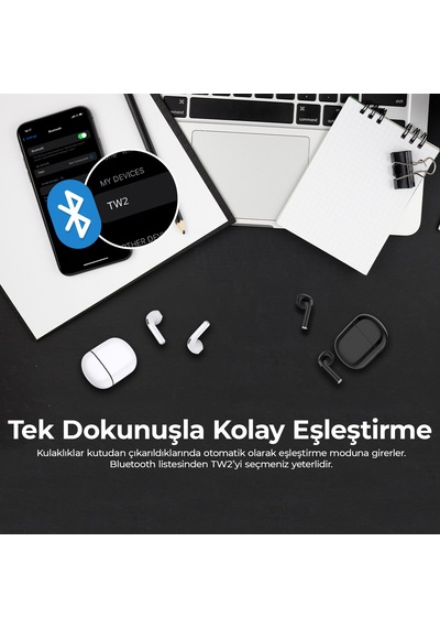 Bix Soundcraft TW2 Bluetooth 5.3 Kablosuz Kulak İçi Kulaklık
