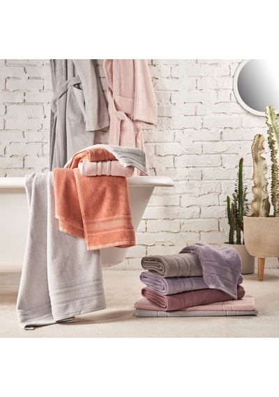 Linens Soft Pamuk 85x150 Cm Banyo Havlusu Gri 001