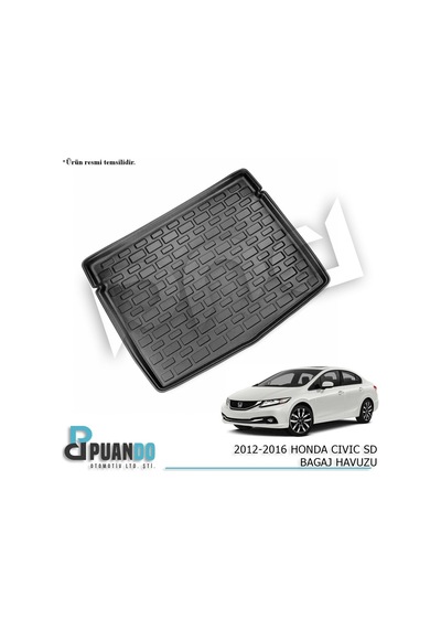 Araca Özel 2012-2016 Honda Cıvıc Sedan Bagaj Havuzu