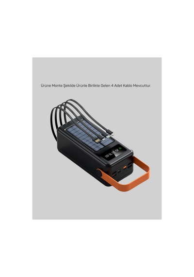 Powerbank Hızlı Şarj Solar Güneş Enerjili Çok Girişli Çr
