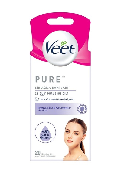 Veet Pure Yüz Ağda Bandı 20'li - 4 Adet Tarı