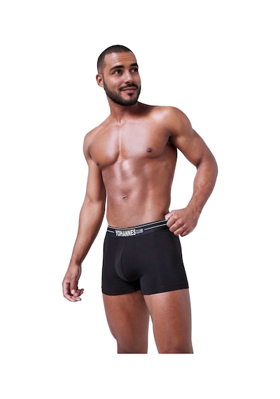 Yohannes Club, Erkek Özel Keseli Pamuklu Boxer, Renk Seçenekli, Tekli Paket Siyah