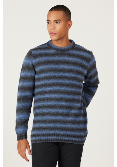 AC&Co / Altınyıldız Classics Erkek Antrasıt-saks Standart Fit Normal Kesim Bisiklet Yaka Triko Kazak Antrasit - Saks AC&Co / Altınyıldız Classics Erkek Antrasıt-saks Standart Fit Normal Kesim Bisiklet Yaka Triko Kazak Antrasit - Saks