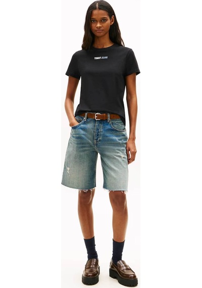 Tommy Jeans Kadın Tişört Dw0dw22277 Siyah
