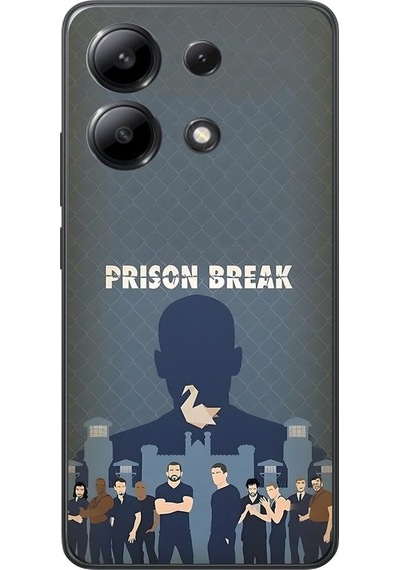 Xiaomi Redmi Note 13 Uyumlu Şeffaf Kılıf Prison Break Tasarımlı
