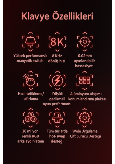 Ak680 Max Rapid Trigger Manyetik Switch Kablolu Mekanik Klavye Rgb 0.125 Ms Ultra Düşük Gecikme