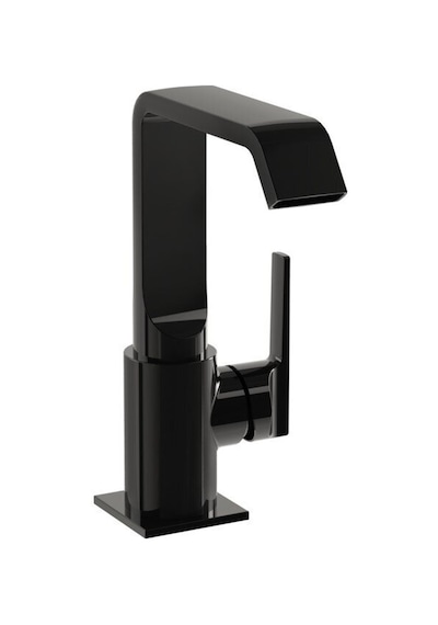 VitrA Suit A4261639 Yandan Lavabo Bataryası Parlak Siyah
