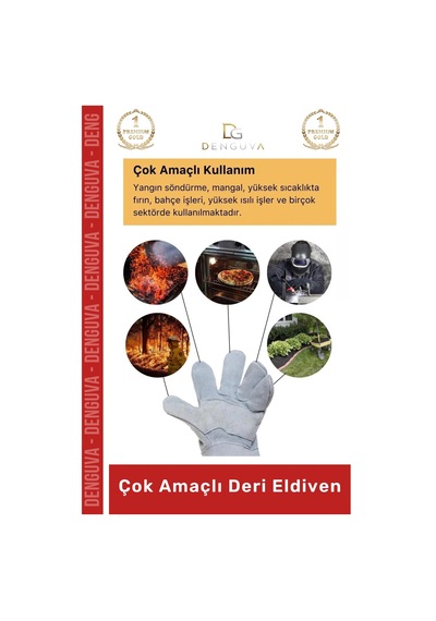 Çokamaçlıderieldiven Isıya Dayanıklı Yanmaz Su Geçirmez Lamineli Ergonomik Kaliteli Çok Amaçlı Deri