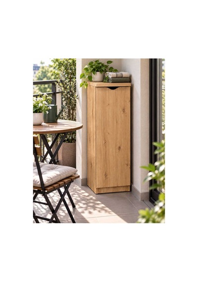 Dar Dolap 25x33x71 Cm Kapaklı Raflı Çok Amaçlı Dolap Banyo Mutfak Salon Antre Balkon Yatak Odası Düzenleyici Kahverengi - 932247161 Kahverengi