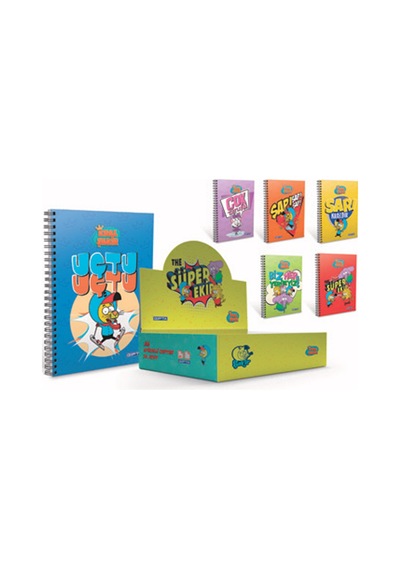 Gıpta Defter Kral Şakir Spiralli Karton Kapak A6 6014 Çok Renkli