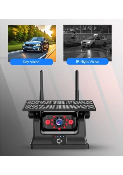Solar Şarjlı Wireless Karavan Geri Görüş Kamerası 1080p - Premium
