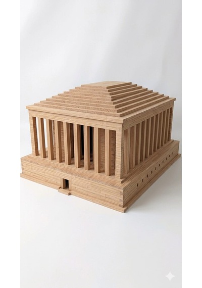 Minyatür Ahşap Yapı Blokları 1x2x10 Cm 50 Adet