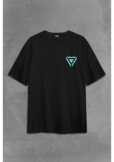 Arc Reactor Iron Man Demir Adam Sırt Ön Baskılı Oversize Tişört Unisex T-shirt 001