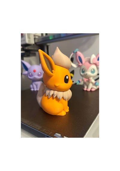 Pokemon Chibi Stili Flareon Mini Masa Figürü 5cm Pokemon Koleksiyon İçin Figür / Oyuncak