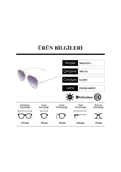 Daniel Klein Dk4262P-1 Damla Model Kadın Güneş Gözlüğü