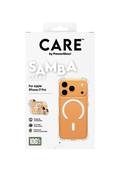 Care By Panzerglass Fashionable Apple Uyumlu iPhone 17 Pro Samba Transparent Beyaz Magsafe Kılıf