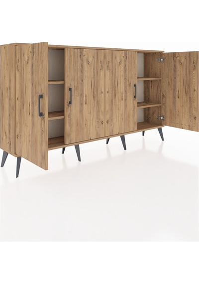 Arges Konsol 4 Raflı 4 Kapaklı 176x30x99 Çam-çam Atlas Çam/atlas Çam - Atlas Çam Arges Konsol 4 Raflı 4 Kapaklı 176x30x99 Çam-çam Atlas Çam/atlas Çam - Atlas Çam