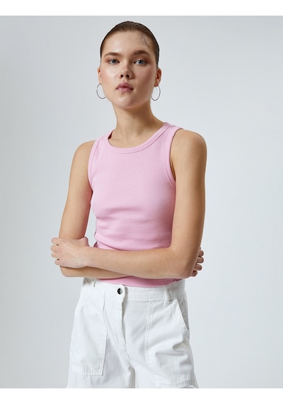 Koton Ribanalı Basic Atlet Pamuklu Slim Fit Pembe 4sal30006ık 4SAL30006IK273