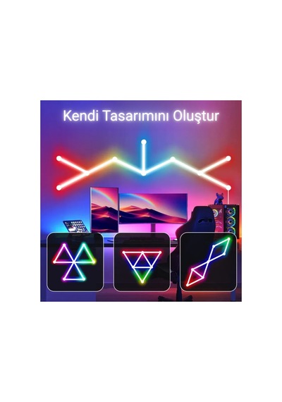 Shaped Rod Şekil Verilebilir Argb Led Çubuk 12 Li Siyah