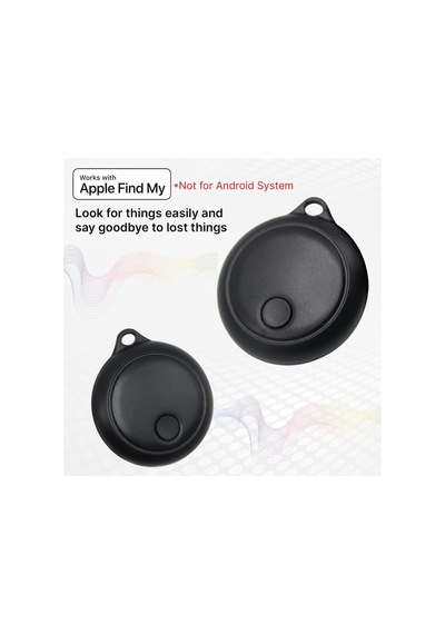 Gps Takip Cihazı Apple Bul Find My Uyumlu Bluetooth Takip Etiketi, Tracker/tag, Anahtar Cüzdan Çanta Takibi, Siyah Yuvarlak Tasarım