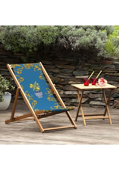 Bluehomeconcept Adawall Blue Lemon Katlanabilir Şezlong