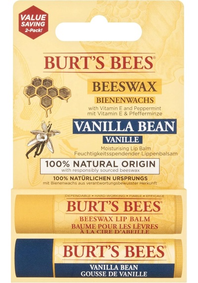 Burt&apos S Bees 2li Lip Balm Set Beeswax + Vanilya