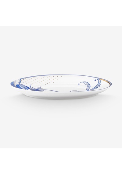 Beyaz Porselen Servis Tabağı 25,5x16,5 Cm