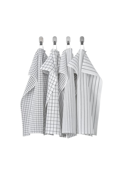 Ikea Rınnıg 4'lü Mutfak Havlusu 45 X 60 Cm Beyaz - Gri
