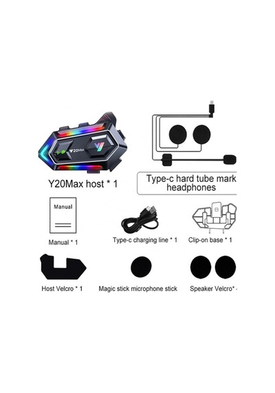 Motosiklet Kask Bluetooth Kulaklık Mikrofonlu Su Geçirmez Gürültü Önleyici Rgb Işıklı Kablosuz Kask İçi Kulaklık İnterkomlu