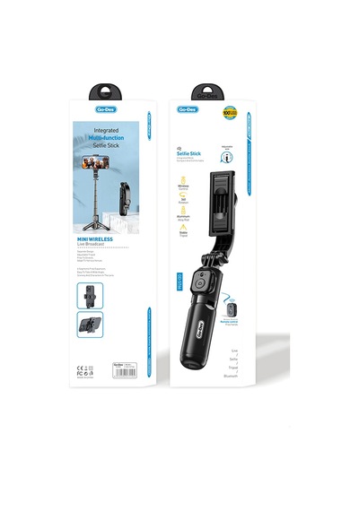 Go Des Gd-st66 Kumandalı 360 Derece Dönebilen Selfie Çubuğu Ve Tripod Siyah